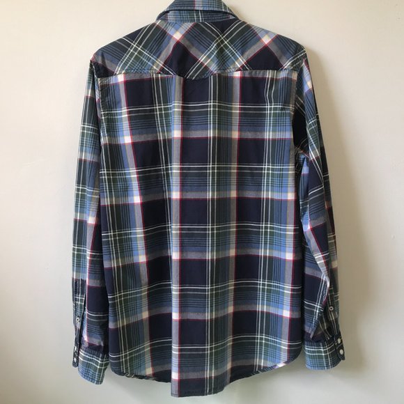 Men's American Eagle Plaid Long Sleeve Button Up Shirt, Size L - Picture 12 of 12